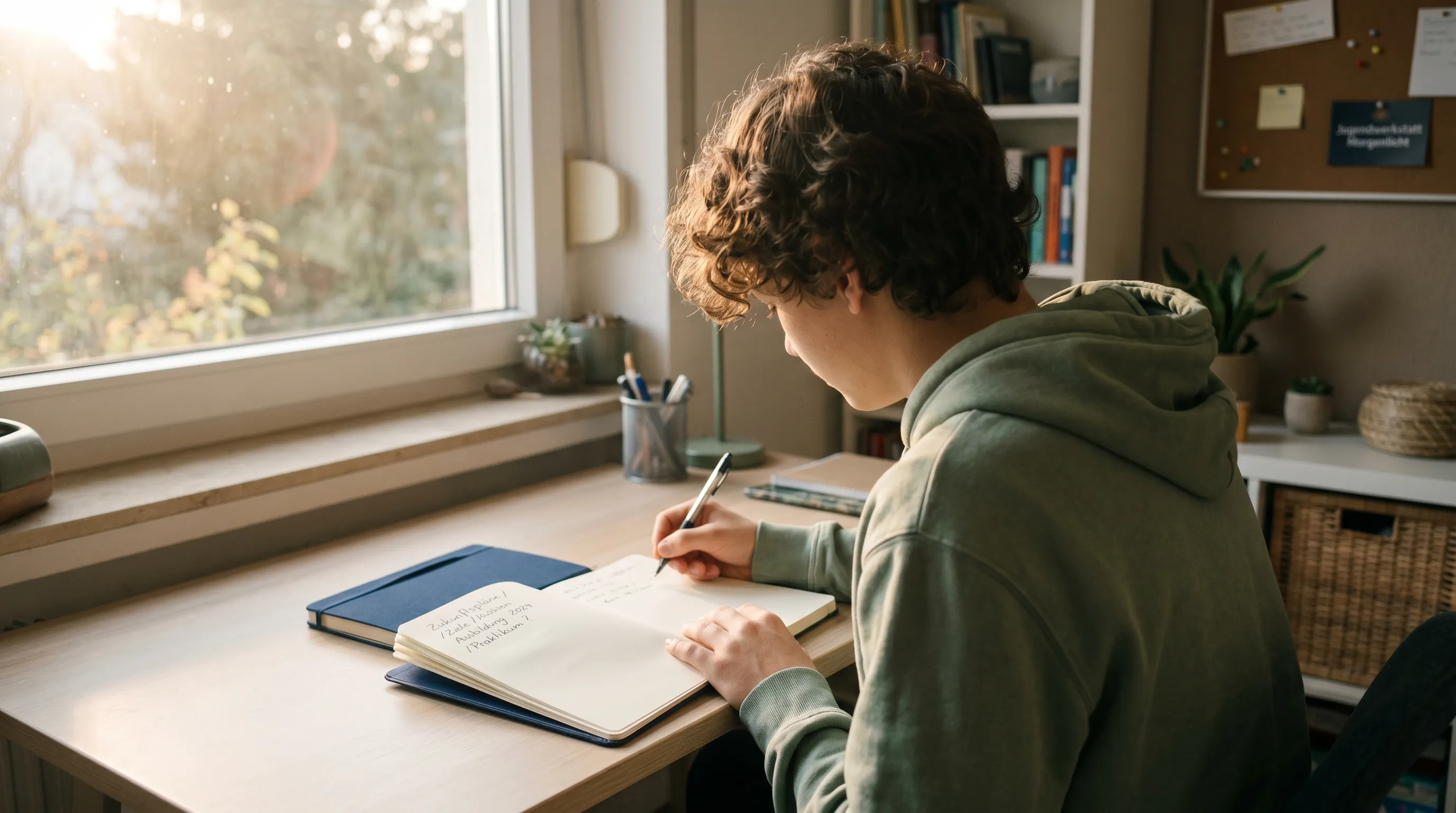 Symbolische Illustration: konzentriertes Arbeiten an Zielen und Entwicklungsschritten